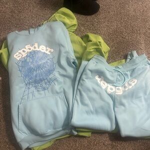 Sp5der Blue Sweatsuit